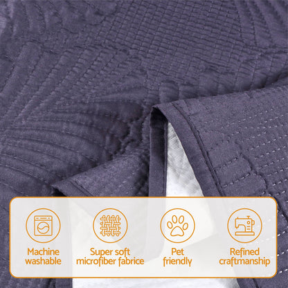 Artiss Quilted Recliner Chair Covers 100% Waterproof Recliner Slipcovers Grey-Furniture > Bar Stools &amp; Chairs > Arm Chairs &amp; Recliners-PEROZ Accessories