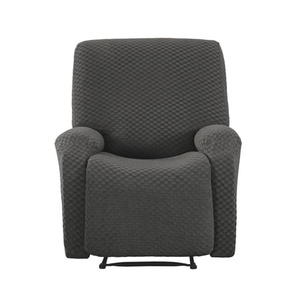 Artiss Recliner Chair Covers with Storage Side Pockets Grey Fabric