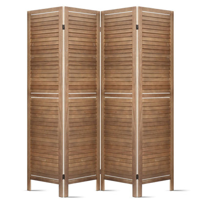 Artiss 4 Panel Room Divider 160x170cm Screen Privacy Wood Foldable Stand Oak-Furniture > Living Room-PEROZ Accessories
