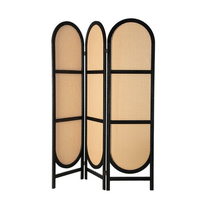 Artiss 3 Panel Room Divider Screen 151x180cm Rattan Brown-Furniture &gt; Bedroom-PEROZ Accessories
