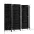 Artiss 6 Panel Room Divider Screen Privacy Timber Foldable Dividers Stand Black-Furniture > Living Room-PEROZ Accessories