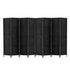 Artiss 8 Panel Room Divider Screen Privacy Timber Foldable Dividers Stand Black-Furniture > Living Room-PEROZ Accessories