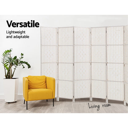 Artiss 8 Panel Room Divider Screen Privacy Timber Foldable Dividers Stand White-Furniture &gt; Living Room-PEROZ Accessories