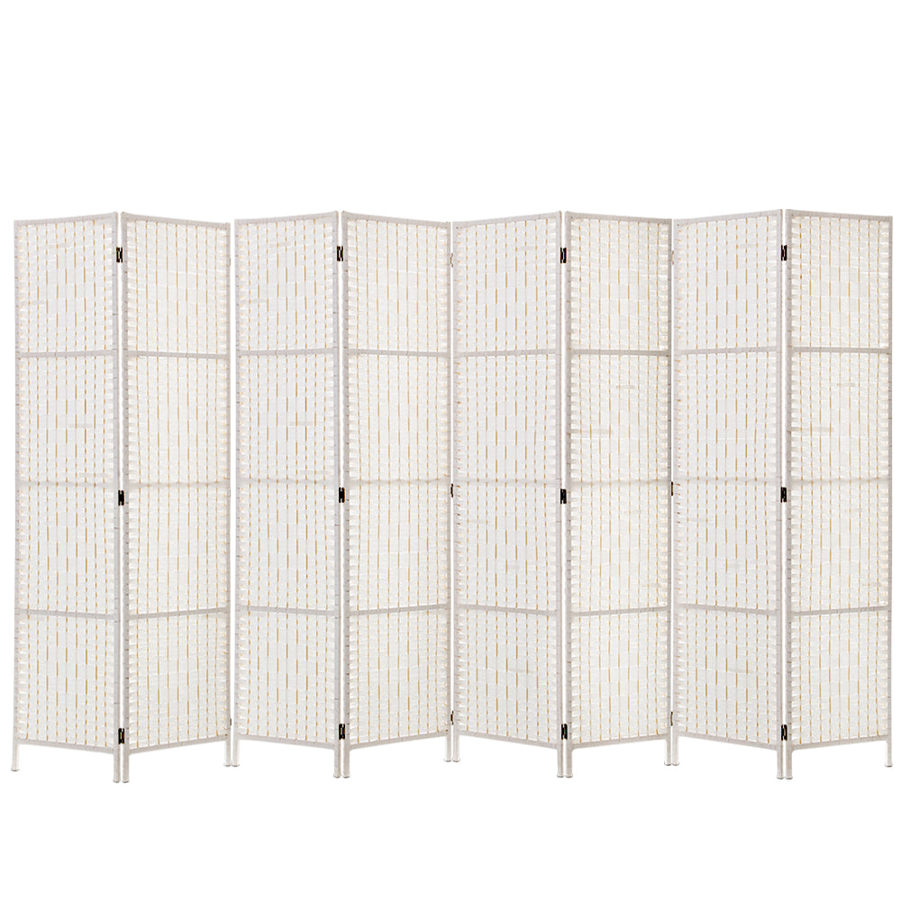 Artiss 8 Panel Room Divider Screen Privacy Timber Foldable Dividers Stand White-Furniture &gt; Living Room-PEROZ Accessories