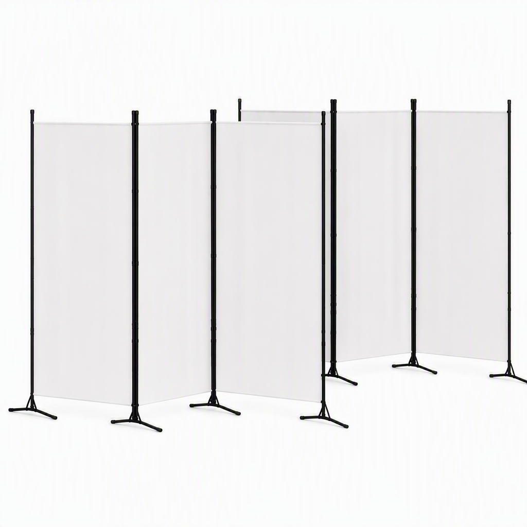 Artiss 3 Panel Room Divider Set of 2 Folding Privacy Screen Fabric Room Separator Partition White-Furniture > Bedroom > Room Dividers-PEROZ Accessories