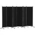 Artiss 6 Panel Room Divider Screen 323cm Wheel Fabric Black-Furniture > Bedroom-PEROZ Accessories
