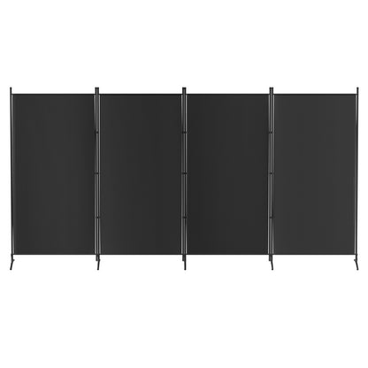 Artiss 4 Panel Room Divider Screen 345x180cm Fabric Black-Furniture &gt; Bedroom-PEROZ Accessories