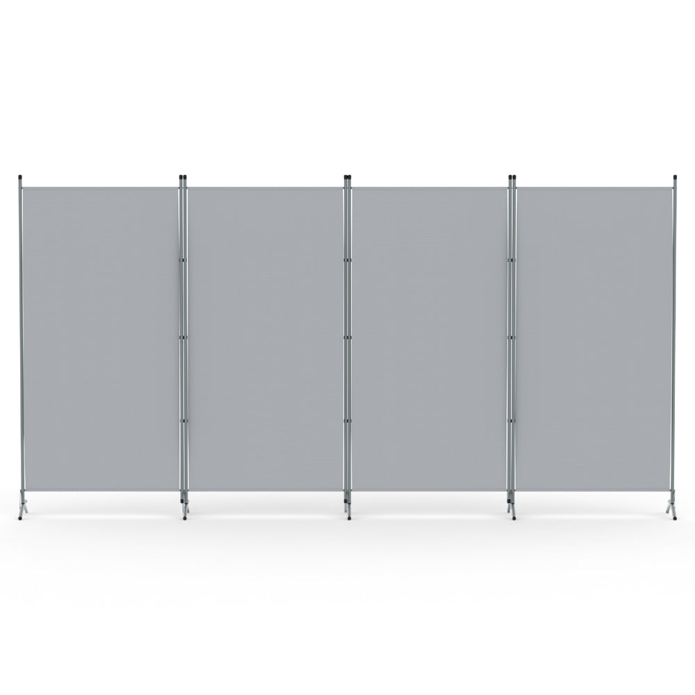 Artiss 4 Panel Room Divider Screen 345x180cm Fabric Grey-Furniture &gt; Bedroom &gt; Room Dividers-PEROZ Accessories