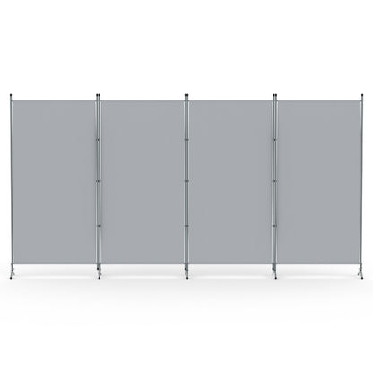 Artiss 4 Panel Room Divider Screen 345x180cm Fabric Grey-Furniture &gt; Bedroom &gt; Room Dividers-PEROZ Accessories
