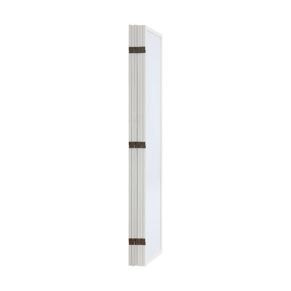 Oikiture 6 Panel Room Divider Timber Farbic White-Room Dividers-PEROZ Accessories