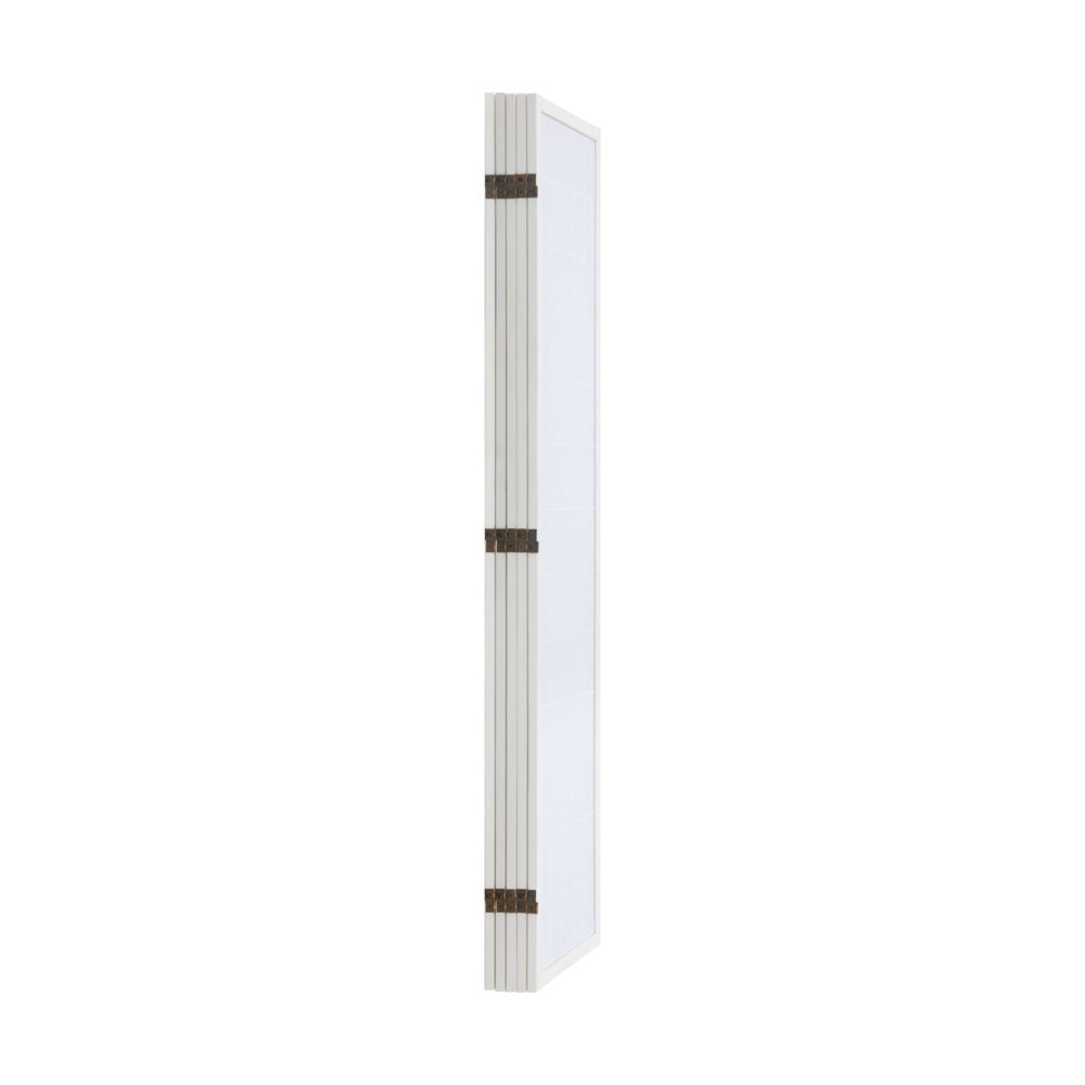 Oikiture 8 Panel Room Divider Timber Farbic White-Room Dividers-PEROZ Accessories