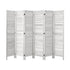 Oikiture 6 Panel Room Divider Timber Wooden Fold White-Room Dividers-PEROZ Accessories