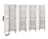 Oikiture 8 Panel Room Divider Timber Wooden Fold White-Room Dividers-PEROZ Accessories