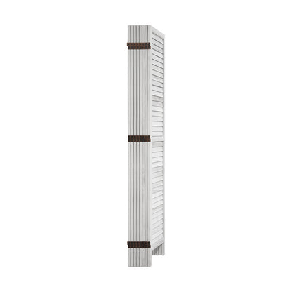 Oikiture 8 Panel Room Divider Timber Wooden Fold White-Room Dividers-PEROZ Accessories