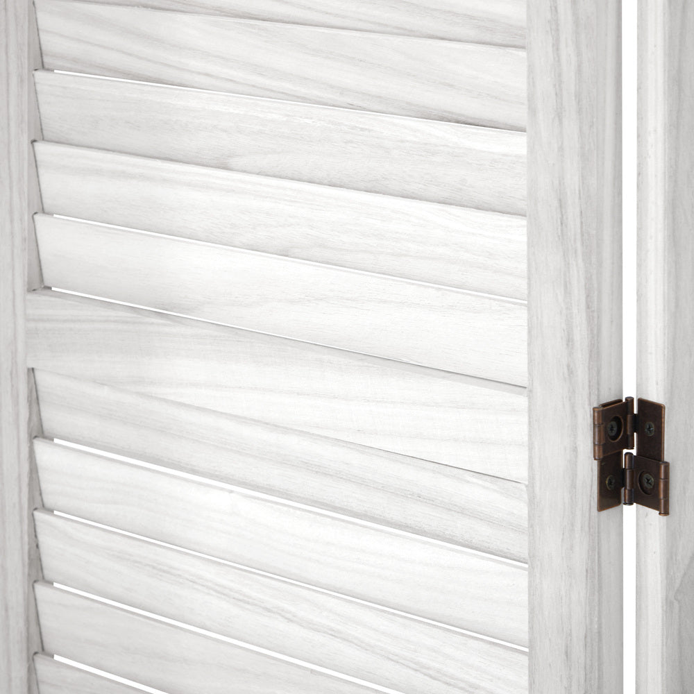 Oikiture 8 Panel Room Divider Timber Wooden Fold White-Room Dividers-PEROZ Accessories