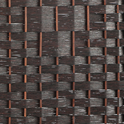 Oikiture 4 Panel Room Divider Privacy Screen Brown-Room Divider-PEROZ Accessories