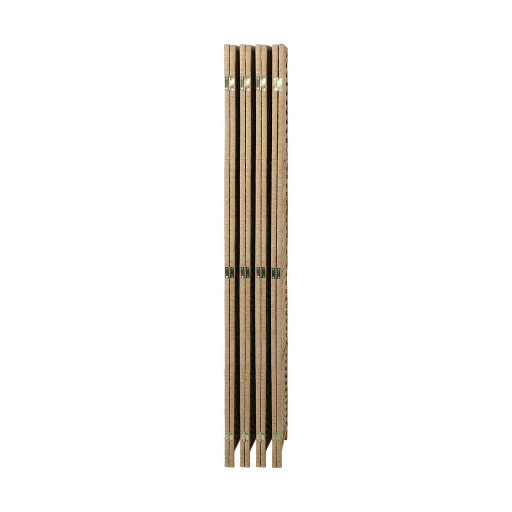 Oikiture 8 Panel Room Divider Privacy Screen Wood-Room Divider-PEROZ Accessories