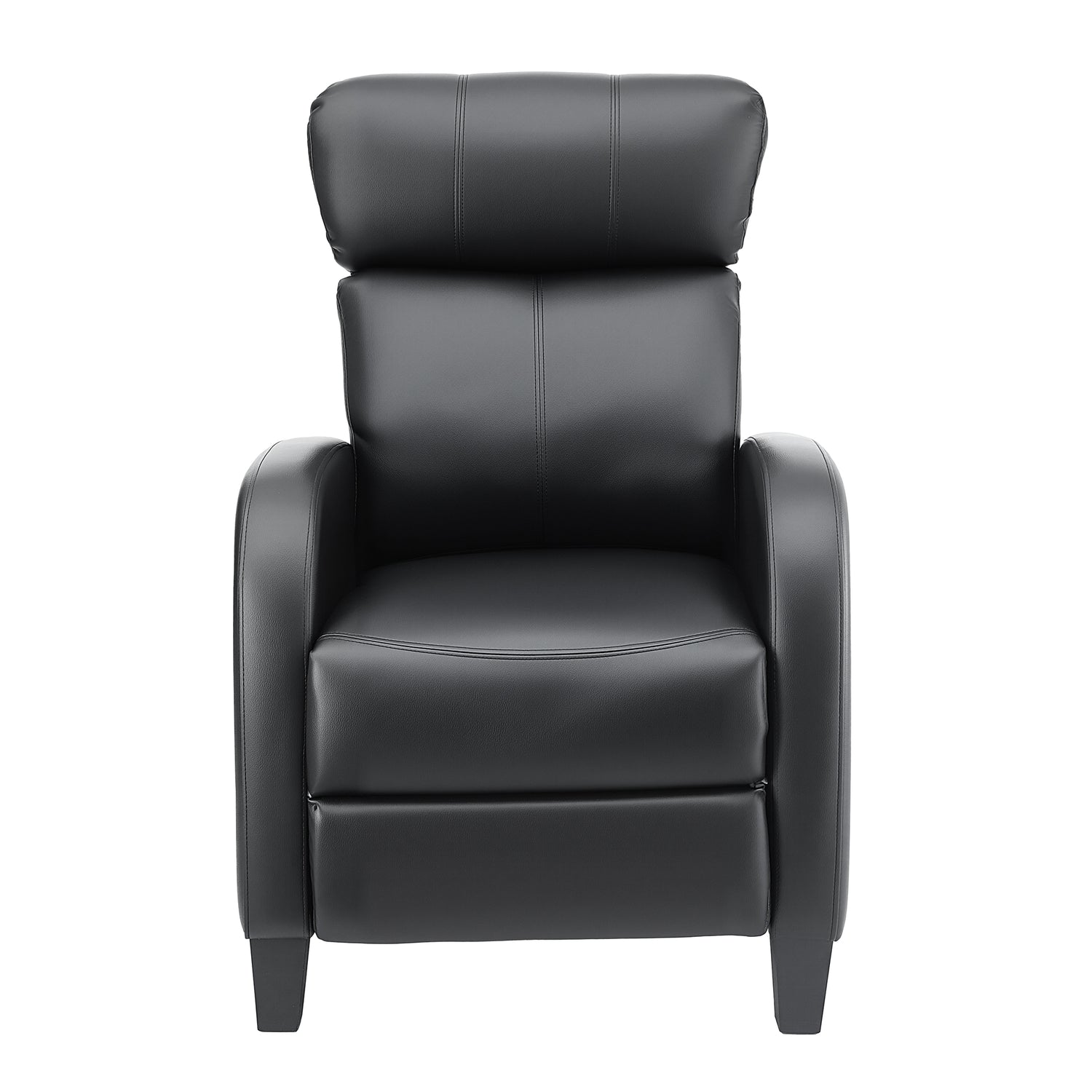 Artiss Massage Recliner Chair Small Recliner Sofa for Adults PU Leather Black-Furniture > Bar Stools &amp; Chairs > Arm Chairs &amp; Recliners-PEROZ Accessories