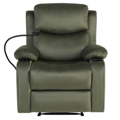 Artiss Recliner Chair Heated Massage Chair with Phone Holder Velvet-Furniture &gt; Bar Stools &amp; Chairs &gt; Arm Chairs &amp; Recliners-PEROZ Accessories