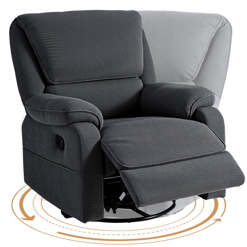 Artiss Rocking Recliner Chair 360 Swivel Massage Heated Reclining Chairs-Furniture &gt; Bar Stools &amp; Chairs &gt; Arm Chairs &amp; Recliners-PEROZ Accessories