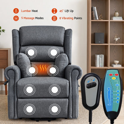 Artiss Electric Recliner Chair Power Lift Massage Heated Recliner Sofa-Furniture &gt; Bar Stools &amp; Chairs &gt; Arm Chairs &amp; Recliners-PEROZ Accessories