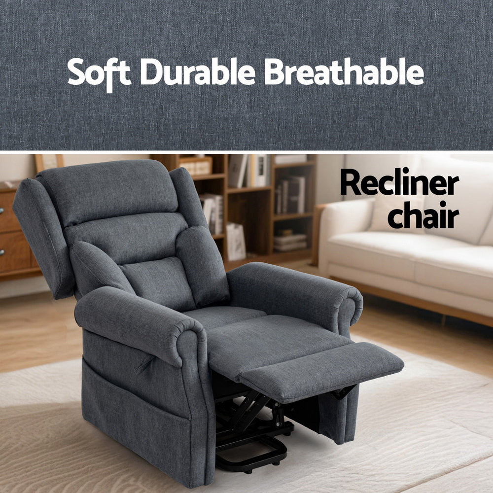 Artiss Electric Recliner Chair Power Lift Massage Heated Recliner Sofa-Furniture &gt; Bar Stools &amp; Chairs &gt; Arm Chairs &amp; Recliners-PEROZ Accessories