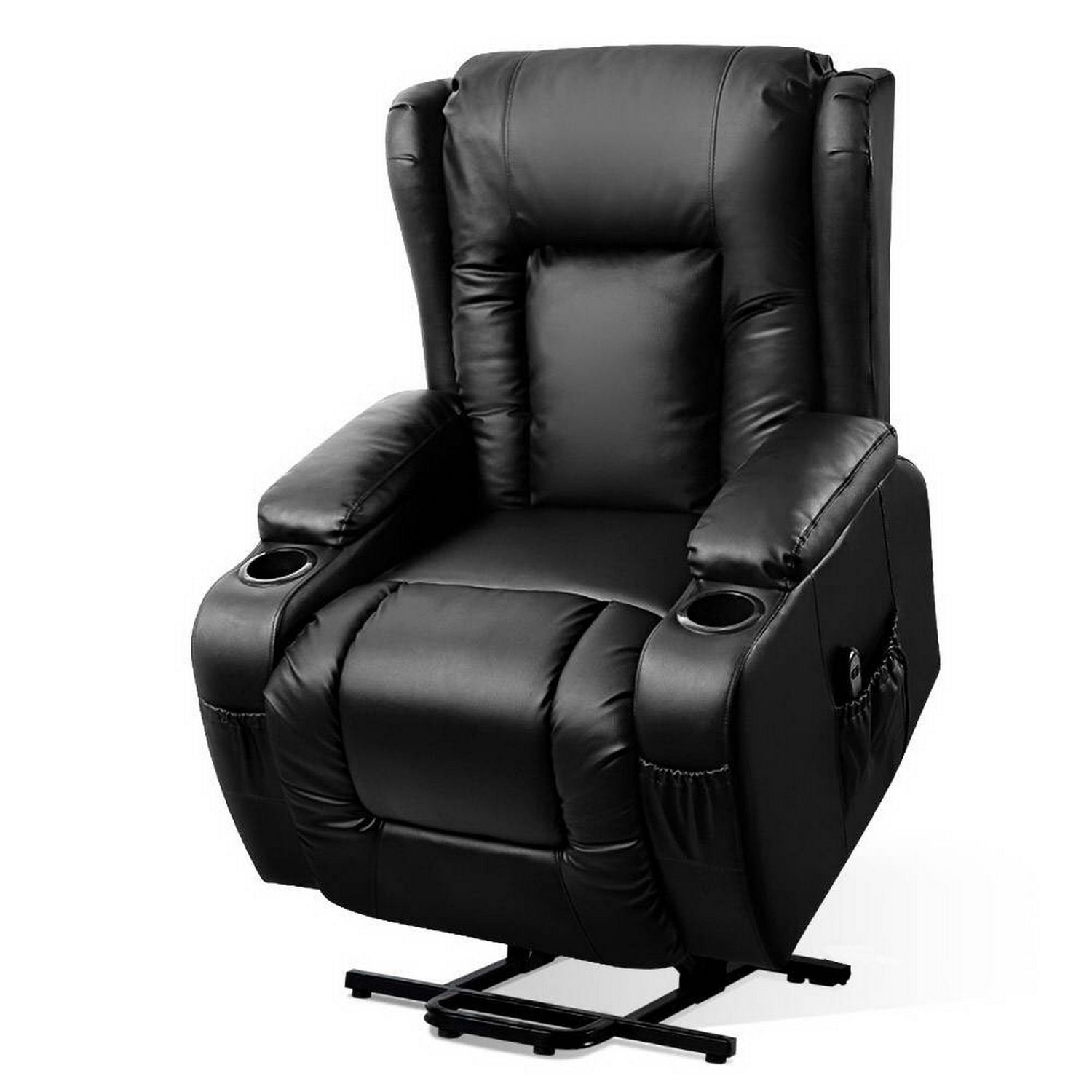 Artiss Recliner Chair Lift Assist Heated Massage Chair Leather Rukwa-Health &amp; Beauty > Massage-PEROZ Accessories