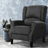 Artiss Recliner Chair Adjustable Sofa Lounge Soft Suede Armchair Couch Charcoal-Furniture > Living Room-PEROZ Accessories