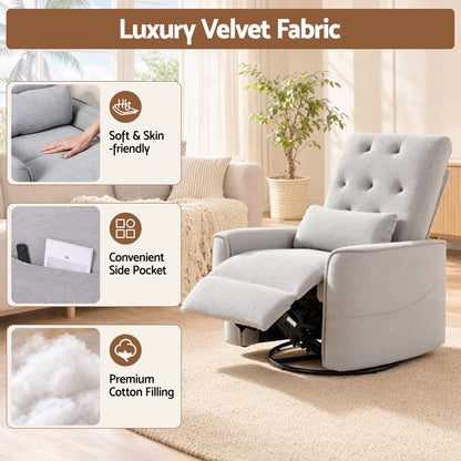 Artiss Electric Massage Recliner Chair with 270° Swivel &amp; Heat, Grey