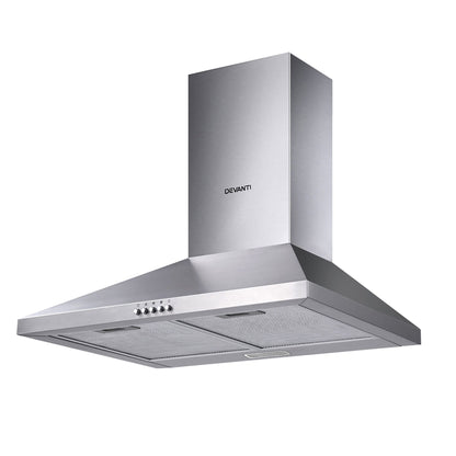 Devanti 600mm Range Hood 60cm Rangehood Stainless Steel-Rangehoods-PEROZ Accessories