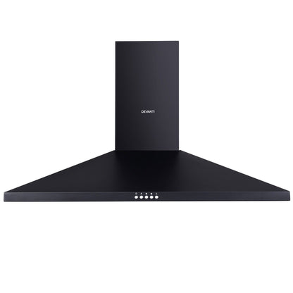 Devanti 900mm Range Hood 90cm Rangehood Black-Rangehoods-PEROZ Accessories