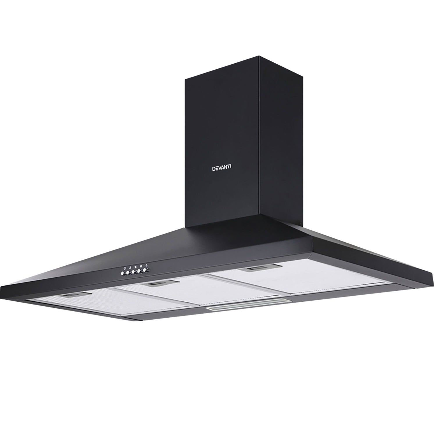 Devanti 900mm Range Hood 90cm Rangehood Black-Rangehoods-PEROZ Accessories