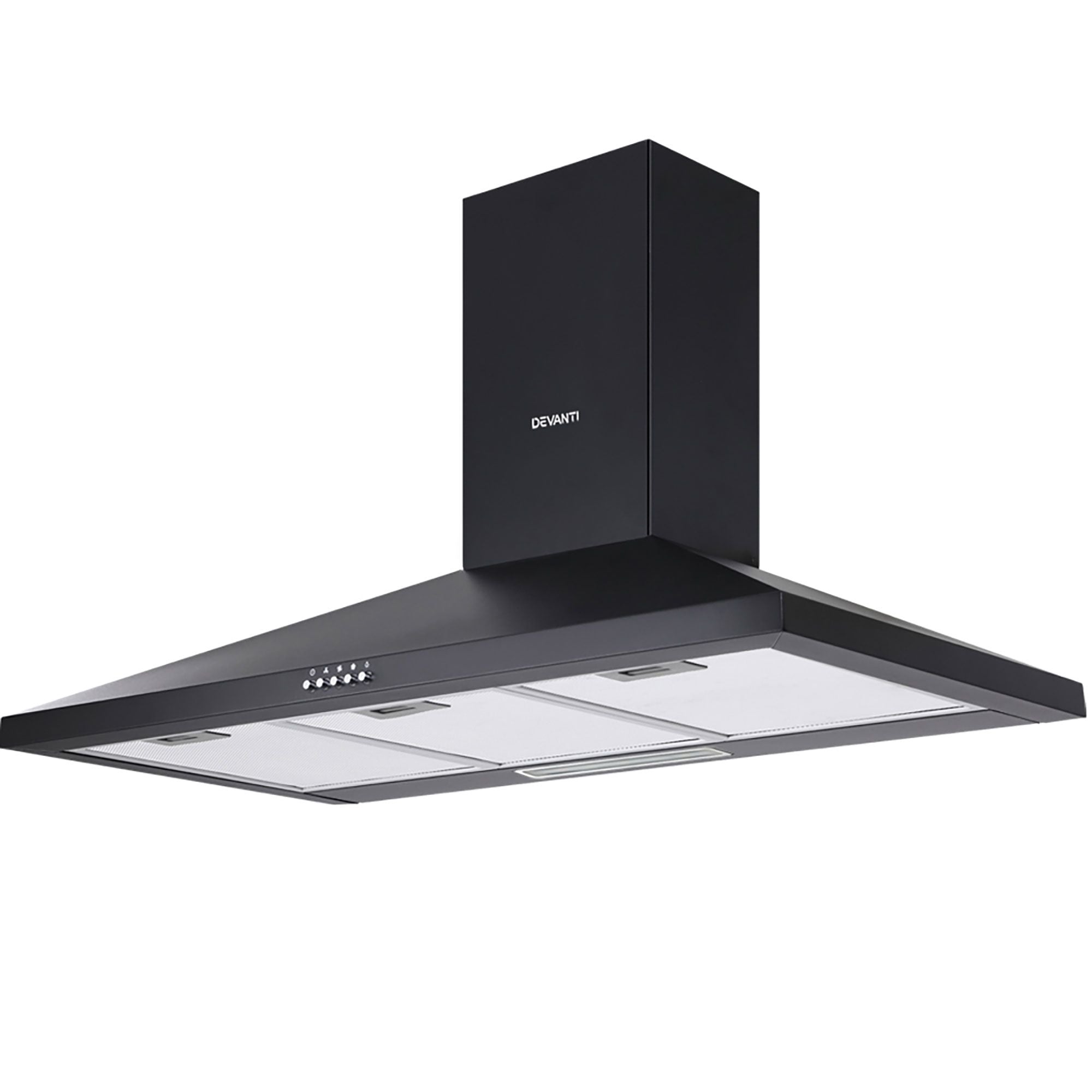 Devanti 900mm Range Hood 90cm Rangehood Black-Rangehoods-PEROZ Accessories