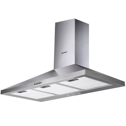Devanti 900mm Range Hood 90cm Rangehood Stainless Steel-Rangehoods-PEROZ Accessories