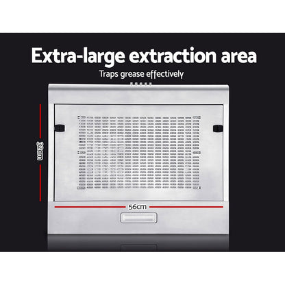 Devanti 600mm Range Hood 60cm Rangehood Stainless Steel-Rangehoods-PEROZ Accessories