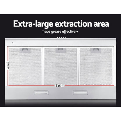 Devanti 900mm Range Hood 90cm Rangehood Stainless Steel-Rangehoods-PEROZ Accessories
