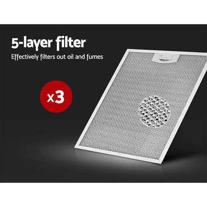 Devanti 900mm Range Hood 90cm Rangehood Stainless Steel-Rangehoods-PEROZ Accessories