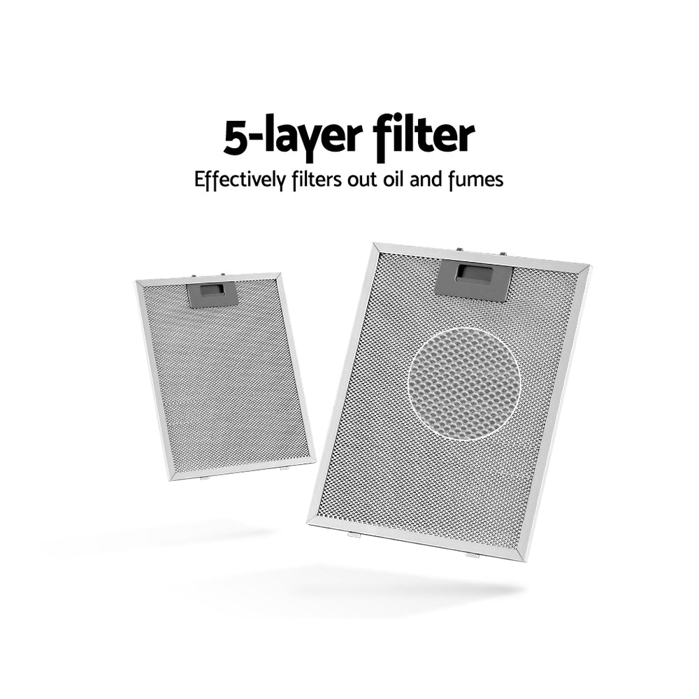 Devanti 900mm Range Hood 90cm Rangehood Stainless Steel-Appliances &gt; Kitchen Appliances &gt; Cooking Ranges-PEROZ Accessories