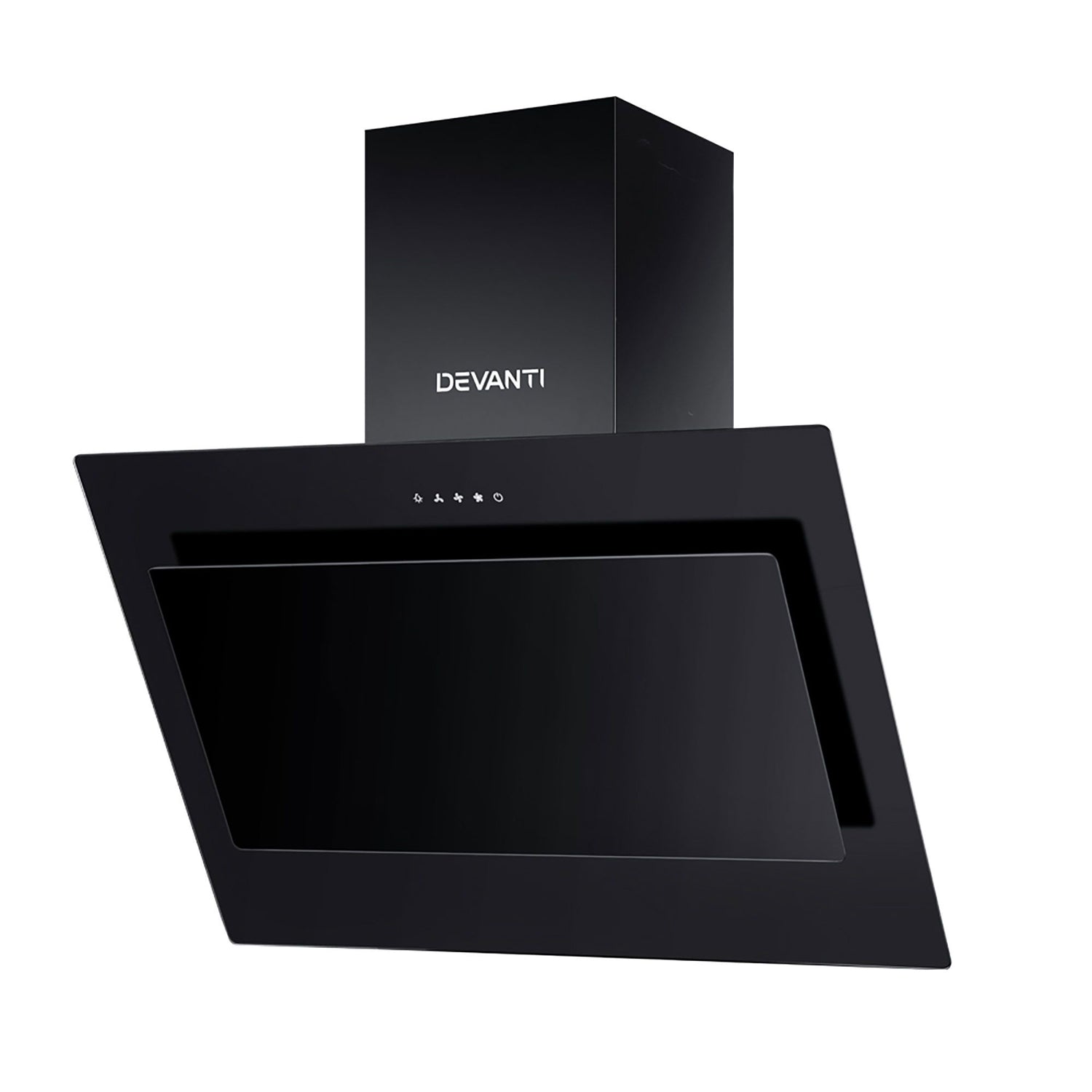 Devanti 900mm Range Hood 90cm Rangehood Glass Black-Rangehoods-PEROZ Accessories