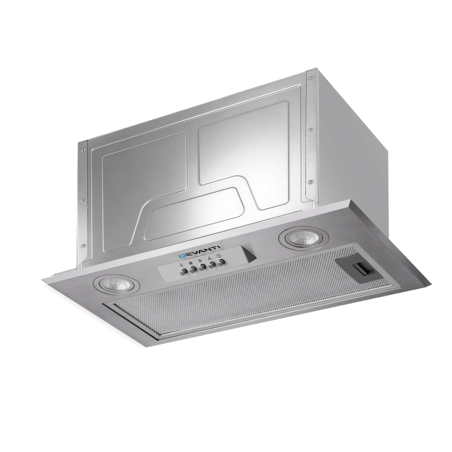 Devanti 520mm Range Hood 52cm Rangehood Stainless Steel-Rangehoods-PEROZ Accessories