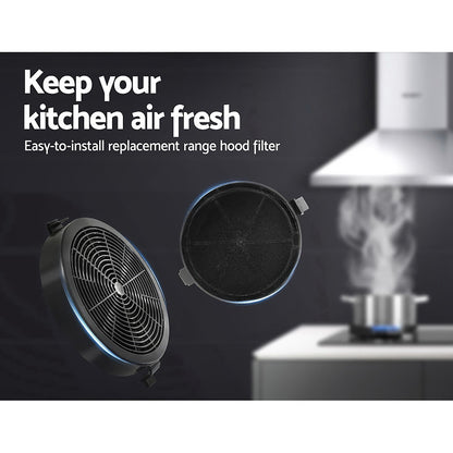 Devanti 11cm Range Hood Carbon Charcoal Filters Replacement X2-Appliances &gt; Kitchen Appliances-PEROZ Accessories