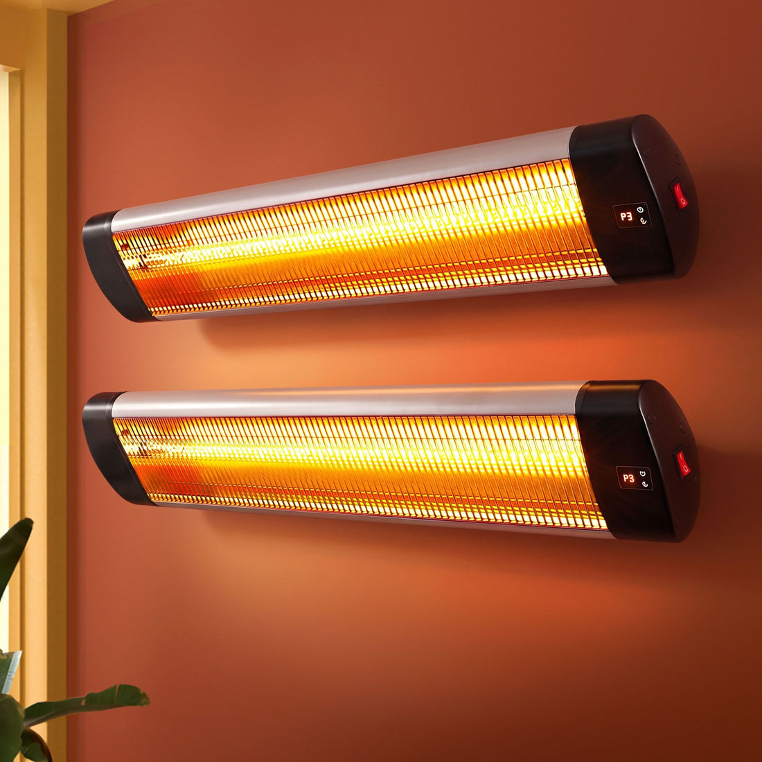 Devanti 2PCS Electric Radiant Strip Heater Outdoor Indoor Patio Infrared Heaters 3000W-Appliances > Heaters > Patio Heaters-PEROZ Accessories