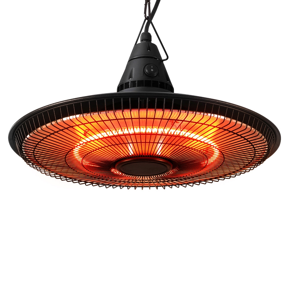 Devanti 1500W Hanging Electric Patio Heater-Appliances &gt; Heaters &gt; Patio Heaters-PEROZ Accessories
