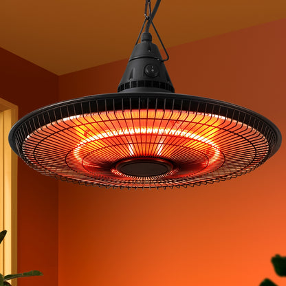 Devanti 1500W Hanging Electric Patio Heater-Appliances &gt; Heaters &gt; Patio Heaters-PEROZ Accessories