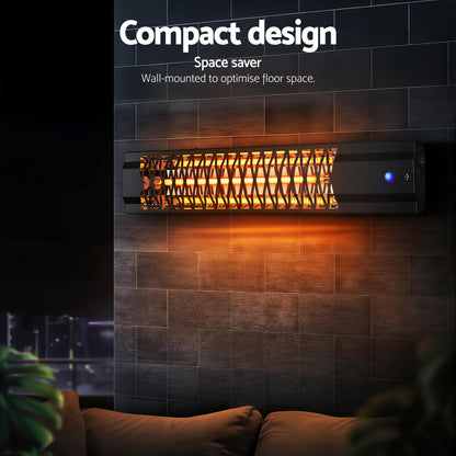 Devanti Electric Strip Heater Radiant Heaters 2000W-Heaters-PEROZ Accessories