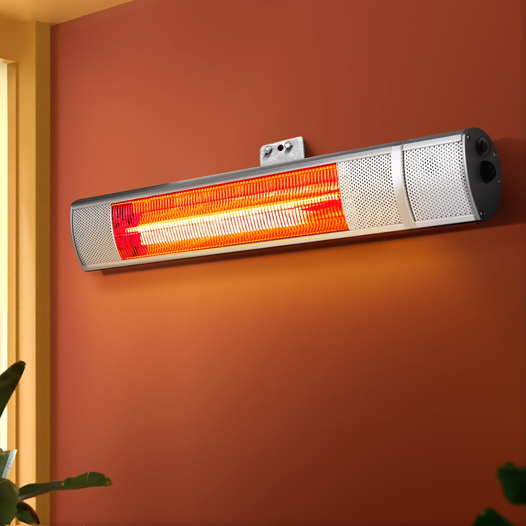 Devanti Electric Strip Heater Infrared Radiant Heaters 2000W-Heaters-PEROZ Accessories