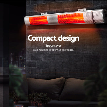 Devanti Electric Strip Heater Infrared Radiant Heaters 3000W-Heaters-PEROZ Accessories