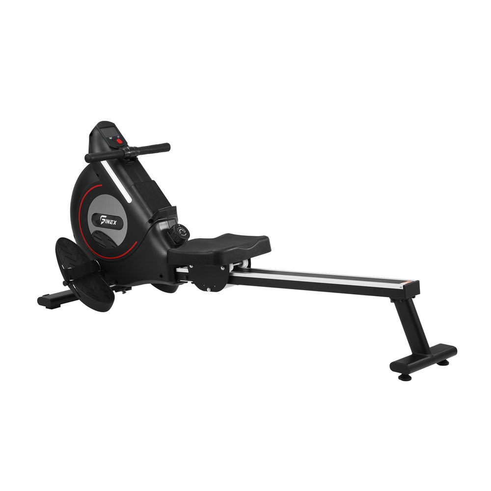 Finex Rowing Machine Rower Magnetic Resistance Exercise Fitness Black-Rowing Machine-PEROZ Accessories
