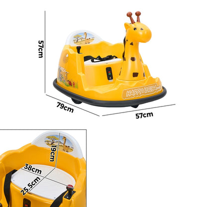 Mazam Kids Ride on Car Bumper Remote Control Light Giraffe-Ride On Car-PEROZ Accessories
