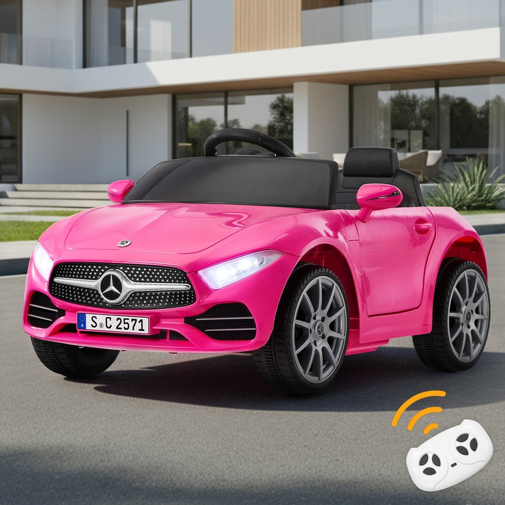 Kids Ride On Car 12V Mercedes-Benz Licensed Remote Control Toy Pink-Ride On Car-PEROZ Accessories